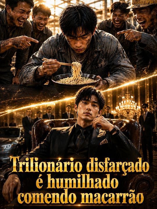 Trilionário disfarçado é humilhado comendo macarrão cover art